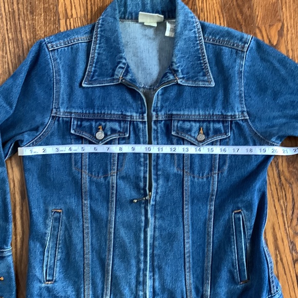 BILL BLASS | Vintage (80s) Jean Jacket w/ Zipper and Deep 3-button Cuffs | Sz M - Picture 8 of 10
